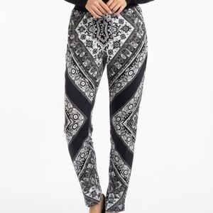 Inc P/L Black and White Silky Pants